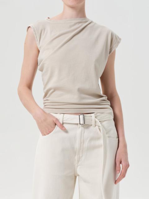 AGOLDE BETH TEE IN BLACK