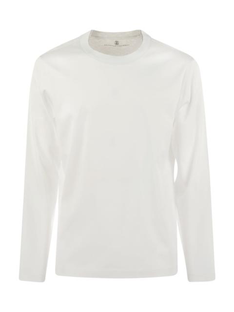 Brunello Cucinelli Crew-neck Cotton Jersey T-shirt With Long Sleeves