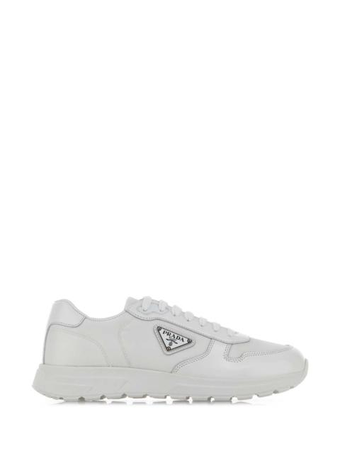 Prada Prada Men White Nylon And Leather Prax 2.0 Sneakers