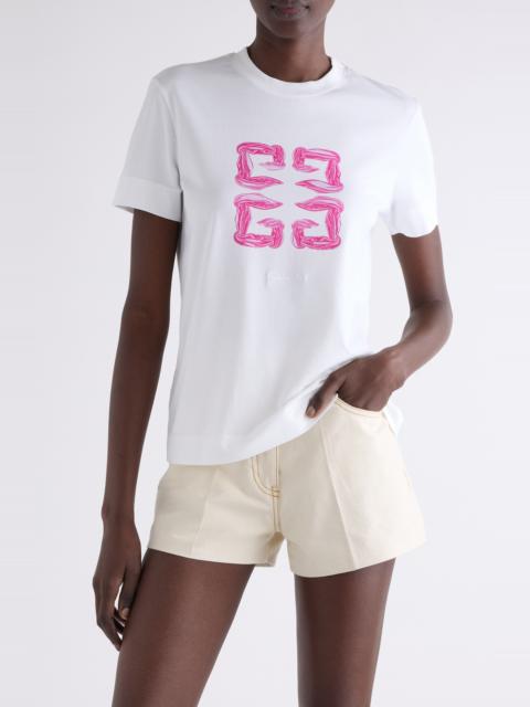 Givenchy Givenchy Slim Fit 4G Logo Graphic T-Shirt in White at Nordstrom