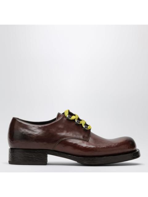 Prada Prada Brown Lace-Up Shoes In Aged Leather Men