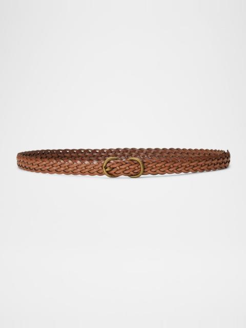 Polo Ralph Lauren Braided Leather Skinny Belt