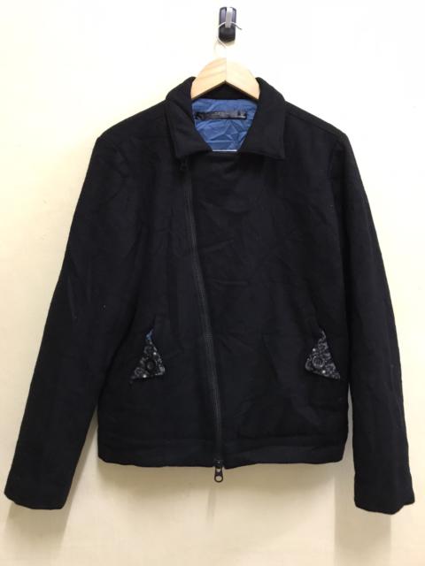 Other Designers Japanese Brand - Rehacer Black Asymmetrical Zipper Jacket