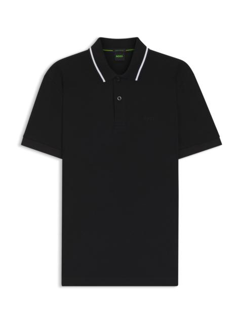 BOSS PADDY SLIM-FIT POLO SHIRT IN INTERLOCK COTTON