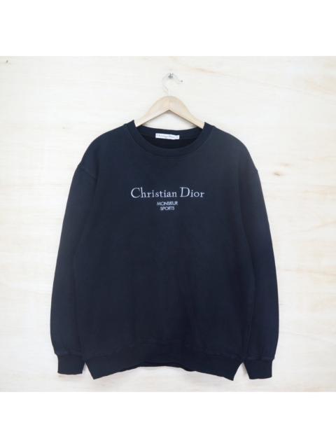 Dior Vintage 90s CHRISTIAN DIOR MONSIEUR Sports Big Logo Embroidered Sweater Sweatshirt Pullover Jumper