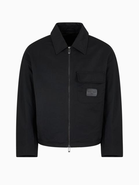 EMPORIO ARMANI CRINKLE NYLON BLOUSON WITH ZIP