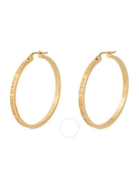 CELINE Celine Paris Large Hoops in Gold