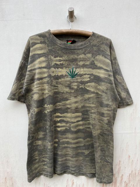 Other Designers American Classics - Vtg Jamaican Style Aging Camouflage Weed Embroidery Weed