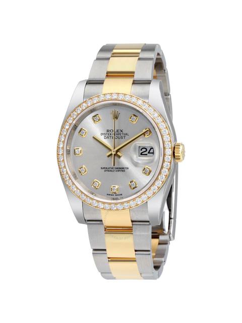 ROLEX Rolex Oyster Perpetual Datejust 36 Silver Dial Stainless Steel and 18K Yellow Gold Bracelet Automati