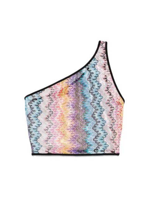 zigzag-knit top