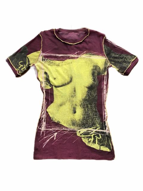 Jean Paul Gaultier Vintage SS99 Venus Sheer Mesh Inside Out T Shirt