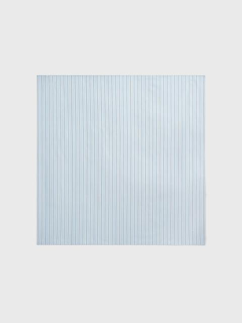 TOTEME Striped silk scarf ice/white