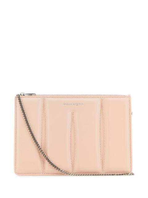 Alexander Mcqueen Woman Pastel Pink Leather Shoulder Bag