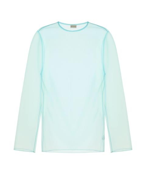 Dries Van Noten Light blue organza Camille top