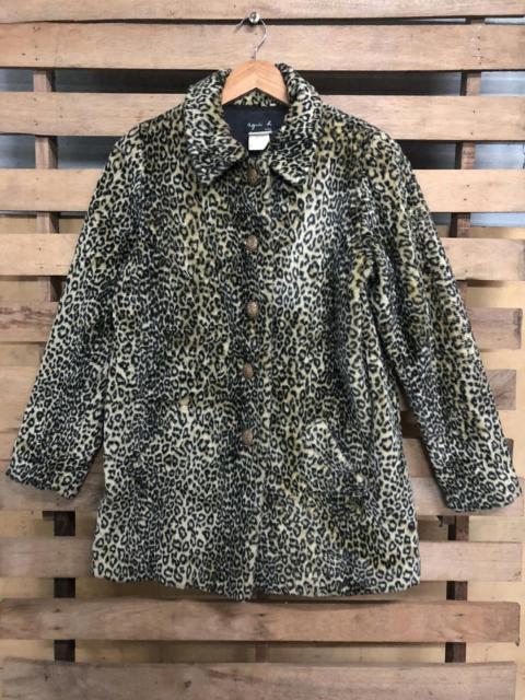 Other Designers agnes b. - Agnes B Paris Leopard Button Up Design Jacket