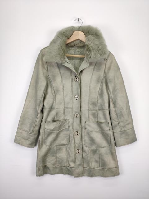 Other Designers Vintage - Steal 💥 Vintage Coat Jacket Moleskine Faux Fur Neck