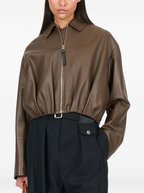 Loewe Loewe Women Draped Leather Jacket