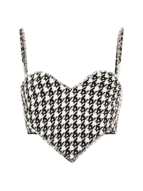 AREA heart-shape spaghetti-strap top