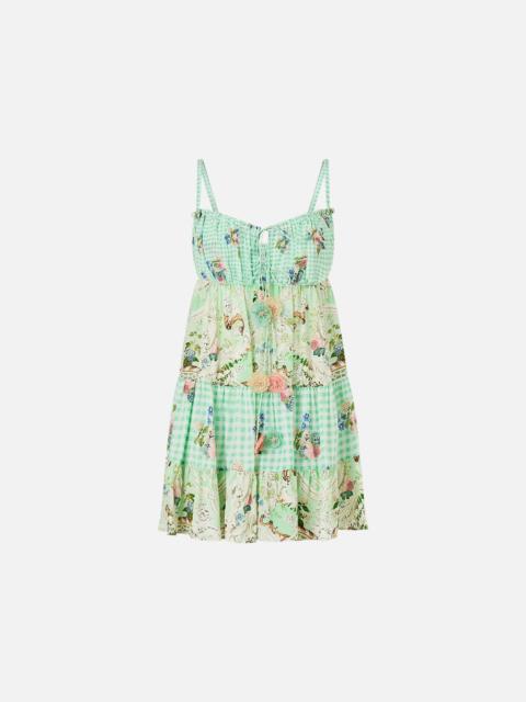 CAMILLA GATHERED BUST TIERED MINI DRESS