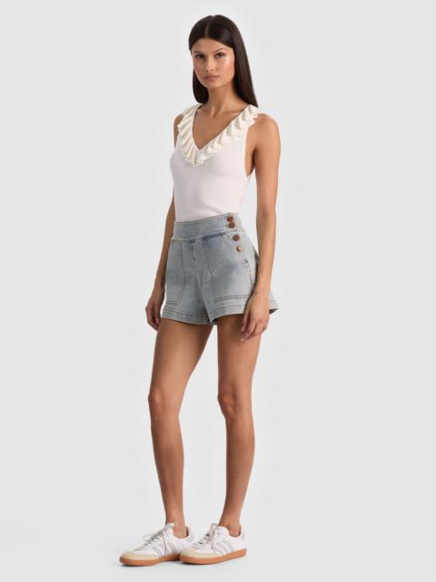 Alice + Olivia MARNIE RUFFLE TANK