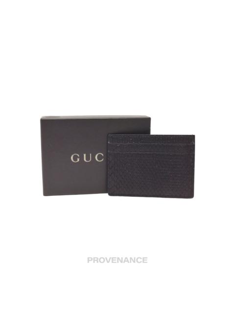 GUCCI Gucci Card Holder Wallet - Black Snakeskin