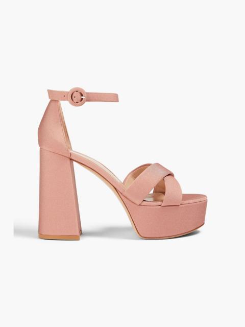 Gianvito Rossi Sheridan jersey platform sandals