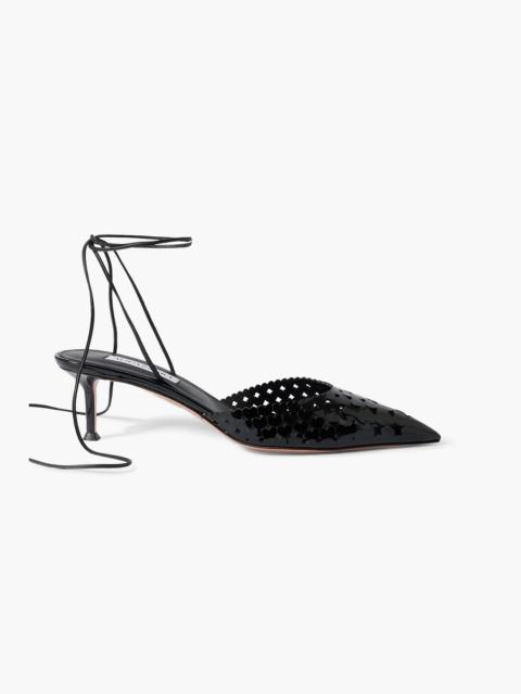 AQUAZZURA Amourose 50 cutout patent-leather pumps