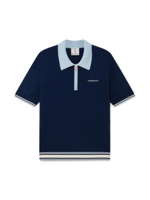 CASABLANCA Merino Tennis Short Sleeve Polo Shirt | Casablanca Paris