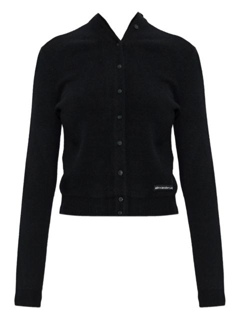Alexander Wang Long Sleeve High Neck Button Up Cardigan
