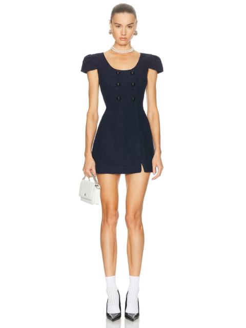 self-portrait Textured Boucle Mini Dress