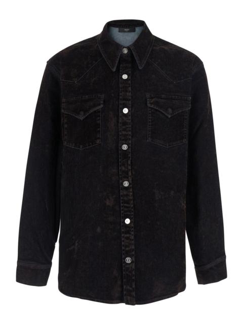 AMIRI Amiri Men Brown Shirt With Classic Collar And Two Patch Pockets On The Front In Denim For Men