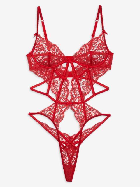 For Love & Lemons Creamsicle Lace Bodysuit