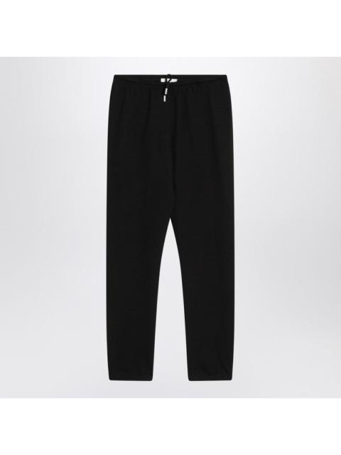The Row The Row Teo black cotton and cashmere trousers