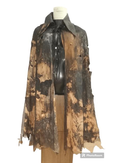 Other Designers Japanese Brand - H.HAOTO X JELLY DARK RED RUM BORO ASYMMETRICAL PUNK ROBE