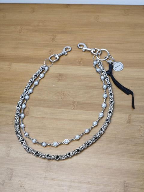 Jewelry - 2 Layer Natural Echo Pearled Wallet Chain with Red Pearl