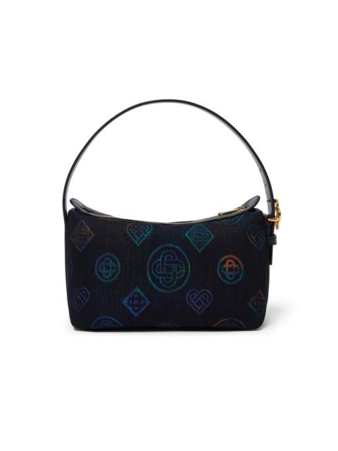 CASABLANCA Blue Leather Logo Bag
