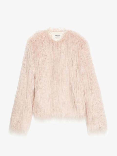 Zadig & Voltaire Freddie Curly Faux Fur Coat