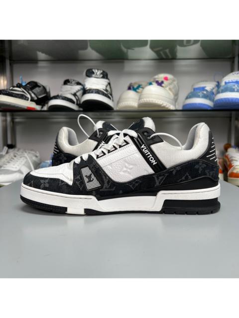  Louis Vuitton LV TRAINER black and white denim sneakers
