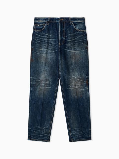 EMPORIO ARMANI J22 REGULAR-FIT, STIFF-DENIM JEANS