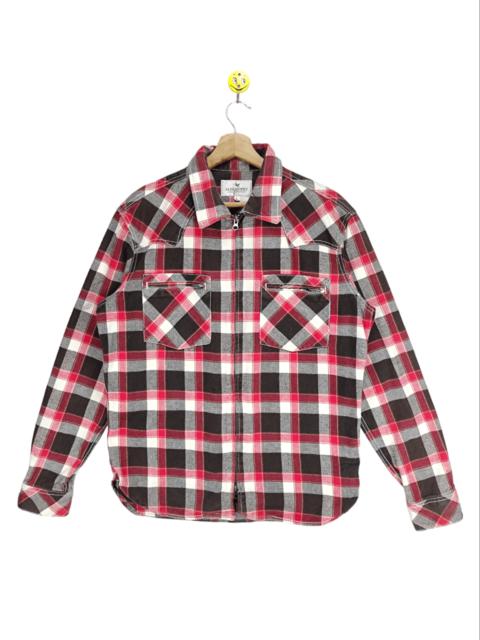 Other Designers Japanese Brand - Steals🔥Flannel Jacket Checkered Zip Up by Alphasophy
