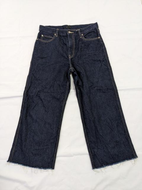 Other Designers Uniqlo Wide Leg Frayed Hem Denim Jeans