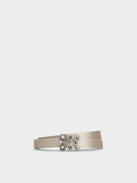 Roger Vivier Efflorescence Belt in satin