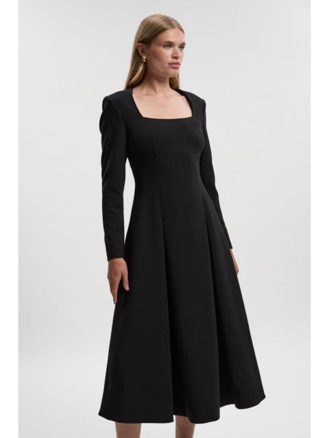 KAREN MILLEN Compact Stretch Sweetheart Neckline Midi Dress