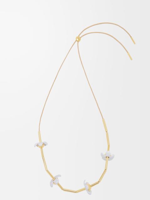 Loewe Flor necklace in sterling silver and enamel