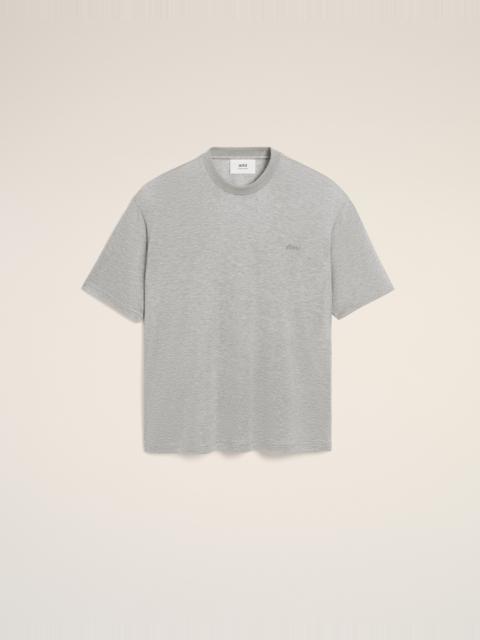 AMI Paris GREY COTTON SHORT SLEEVES T-SHIRT
