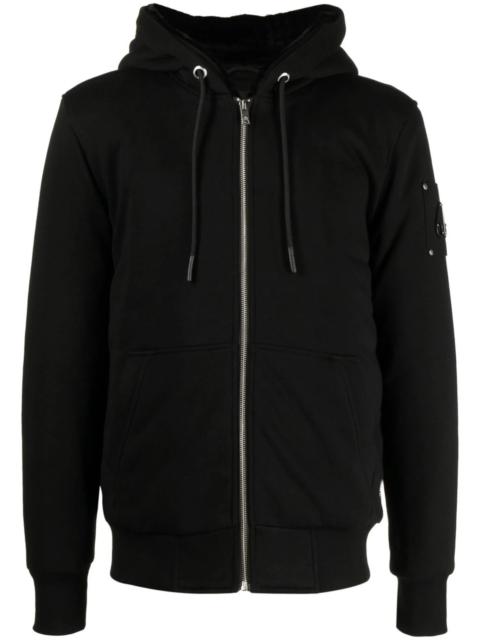 MOOSE KNUCKLES Moose Knuckles Logo-plaque Zip-up Hoodie