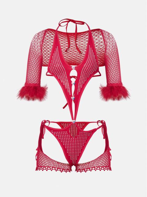 POSTER GIRL SKIPPER PLAYSUIT RED