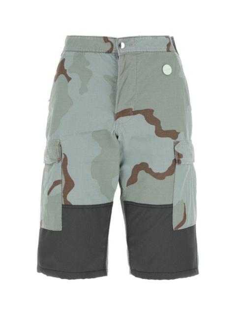 Oamc Man Printed Nylon Blend Bermuda Shorts