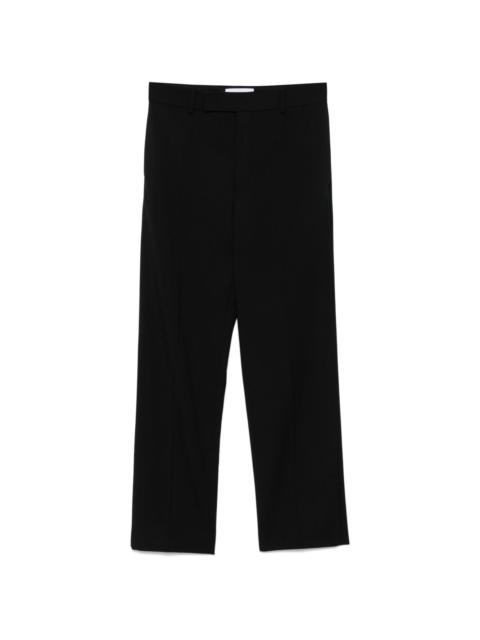 pleated twill trousers