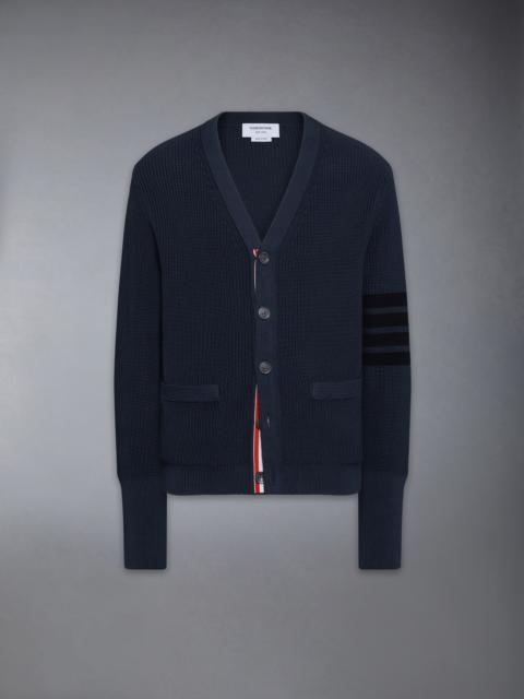 Thom Browne GARMENT DYED 4-BAR CARDIGAN